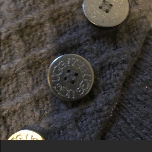 UGG classic cardy argyle knit black boot fold over Women Sz 7 Comfy - Picture 8 of 9